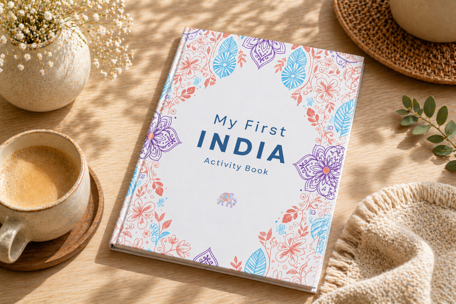 My First India Activity Book, a Montessori-inspired children's activity book about India for ages 4 to 7